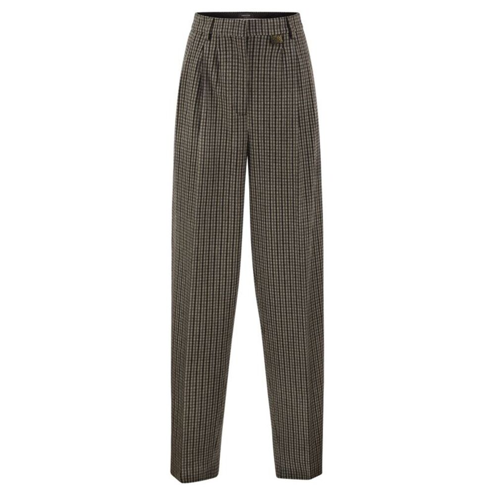 Fabiana Filippi Women Tailored Straight-Leg Houndstooth Trousers